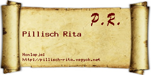 Pillisch Rita névjegykártya